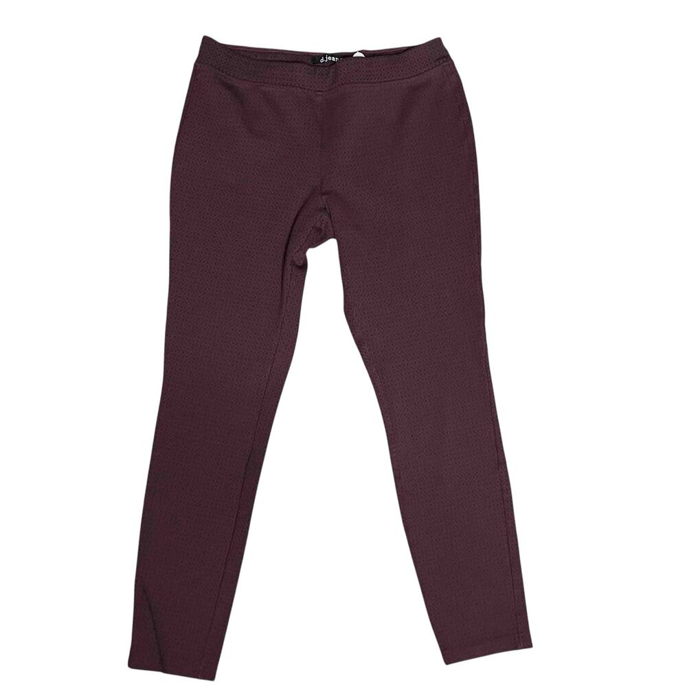 Women's D. Jeans Mid Rise Pull On Slim Ankle Leggings Purple Printed Size 4